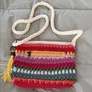 Croft & Barrow Multicolor Crochet Crossbody Bag